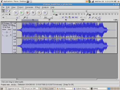 audacity mp3 editor for Linux
