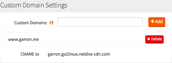 MaxCDN Custom Domain