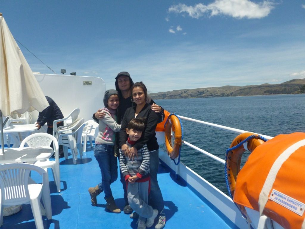 paseo en el lago Titicaca, Bolivia