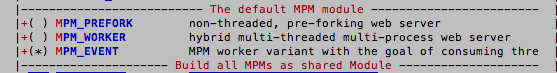 habilitar MPM-Event en Apache 2.4 en FreeBSD