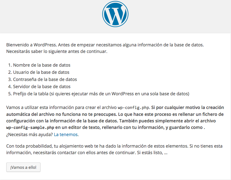 Instalando y configurando Wordpress