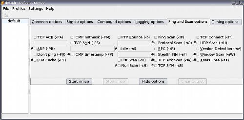 knmap options ping scan