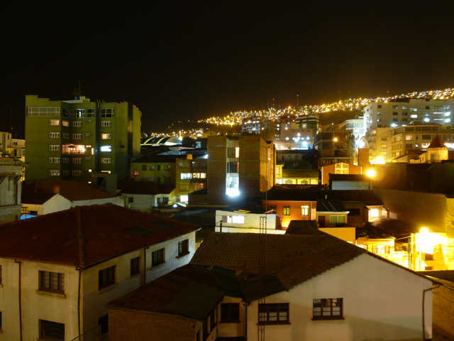La Paz Bolivia at night