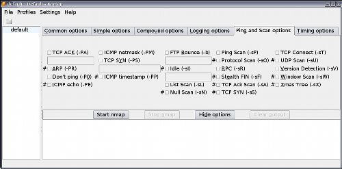 knmap nmap GUI for KDE kubuntu ping scan
