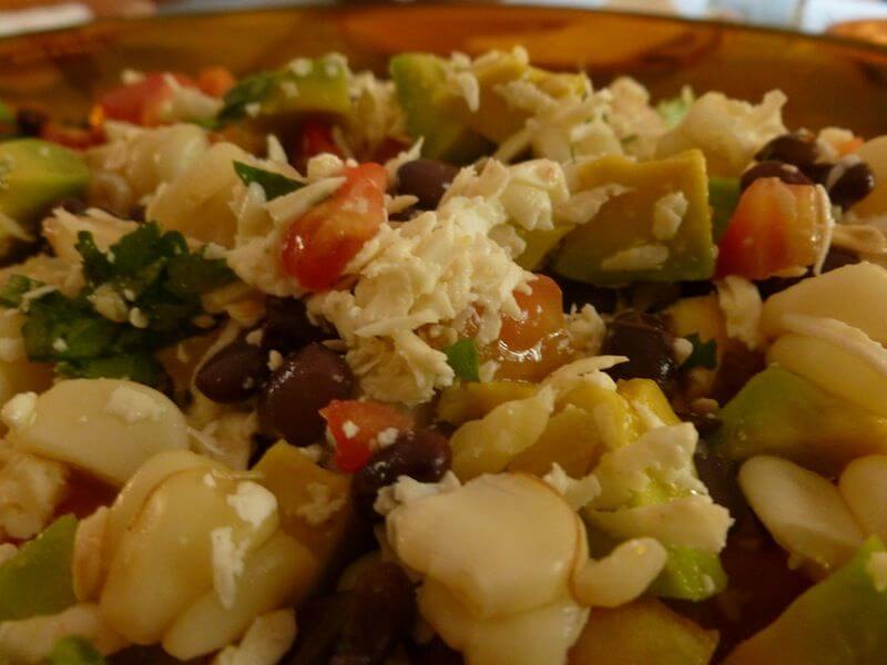corn, beans and avocado salad