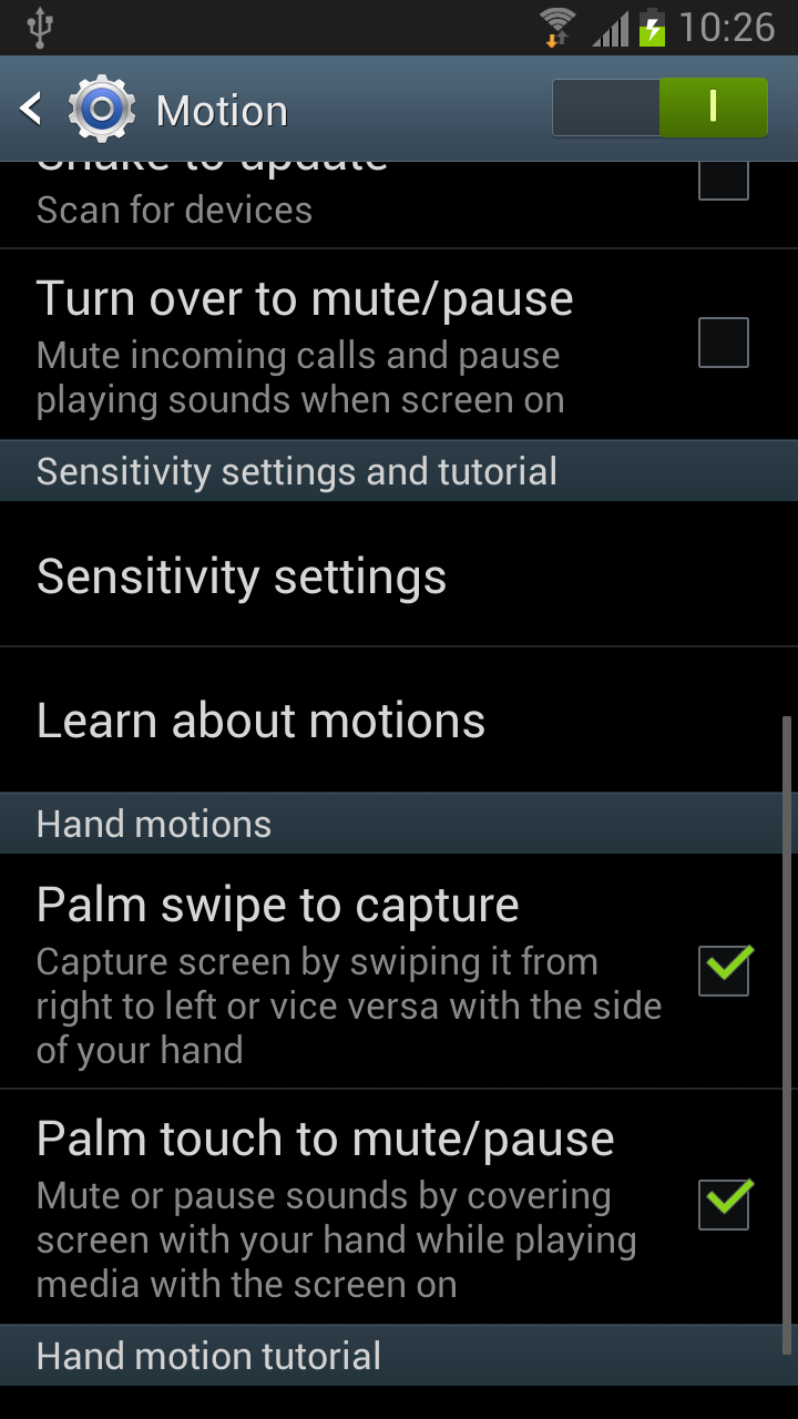 Enable screenshot for Galaxy S3
