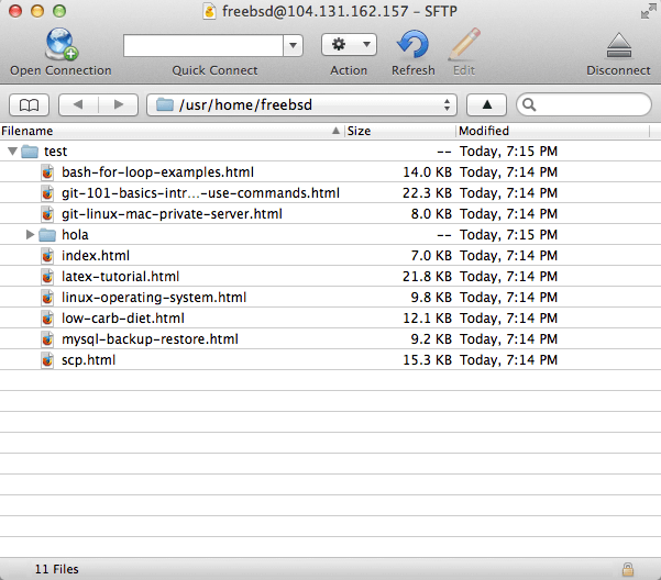 CyberDuck SFTP GUI client for Mac OS X
