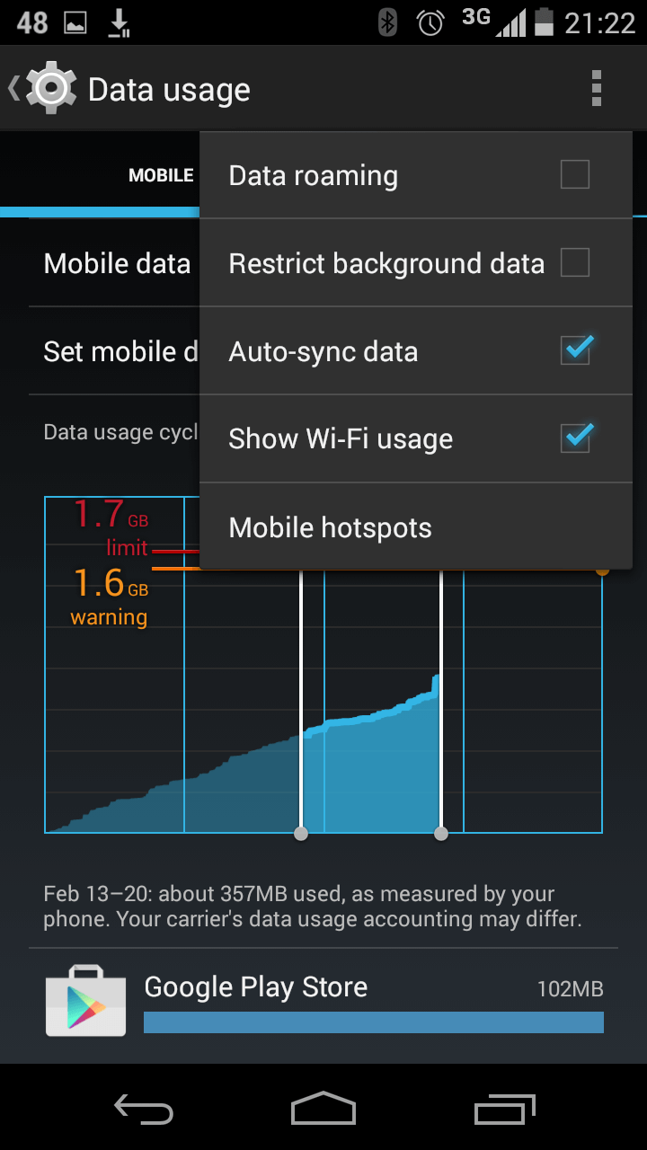 Como activar el uso de datos medido para Wifi en Android Samsung