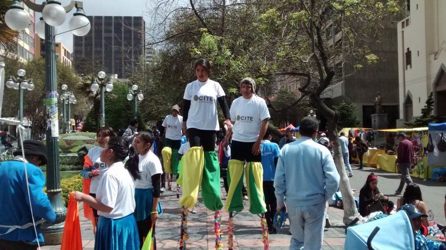 Pedestrian day in La Paz, Bolivia